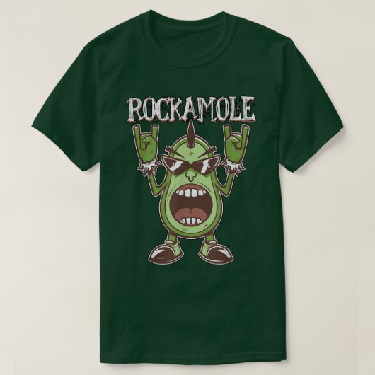 ロッカモールアボカドロックンロール Tシャツ (デザイン正面)