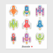 ロッカラフルケット船 シール (シート)