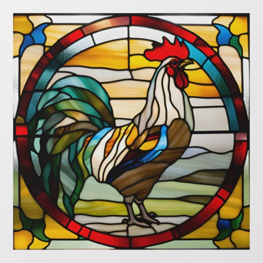 ロッカラフルスターフェイクステンドグラス ウィンドウサイン (シート)