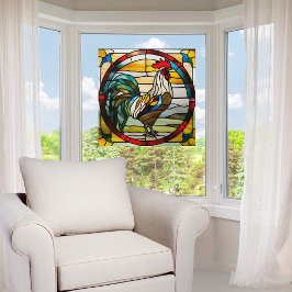 ロッカラフルスターフェイクステンドグラス ウィンドウサイン