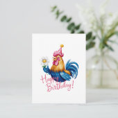 ロッカラフルスター誕生日デザインとデイジー シーズンカード (スタンド正面)