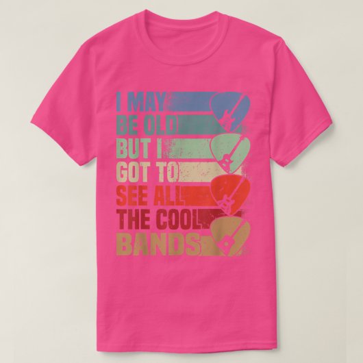 ロッカーとギタ得ーの恋人はバをカッコいい見る Tシャツ (デザイン正面)