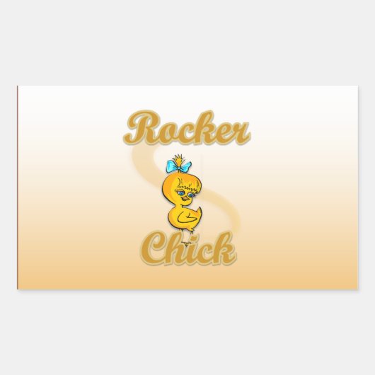 ロッカーのひよこ 長方形シール (正面)