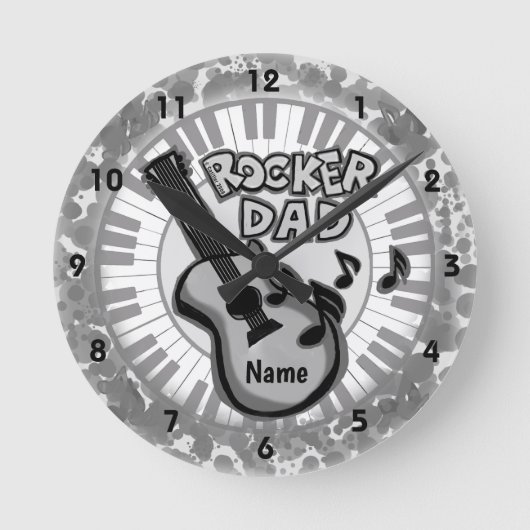 ロッカーのパパ時計 ラウンド壁時計 (正面)