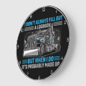 ロッカーの告白ブルーユーモアのあるを航海日誌 ラージ壁時計 (傾斜)