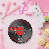 ロッカーの男のギターの記録第50誕生会 ペーパープレート (パーティー)