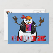 ロッカーの雪だるまの郵便はがき シーズンポストカード (正面/裏面)