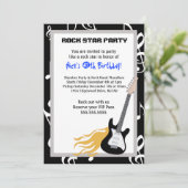 ロッカーギターヒーロー誕生日パーティーの招待状 招待状 (スタンド正面)