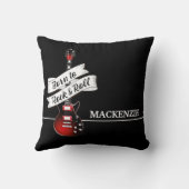 ロッカーギタ生まれートへロックアンドロール音楽スローPi クッション (裏面)