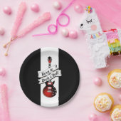 ロッカーギタ生まれートへロックアンドロール音楽パーティー ペーパープレート (パーティー)