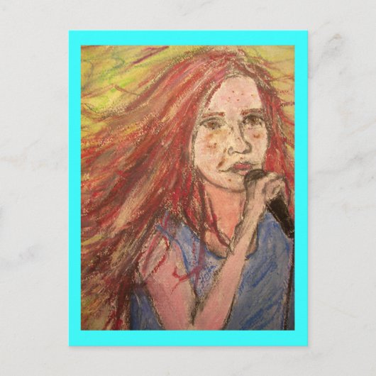 ロッカークールソングガール ポストカード (正面)