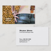 ロッカーシックなDJの名刺のテンプレート 名刺 (正面/裏面)