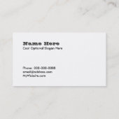 ロッカーシックなDJの名刺のテンプレート 名刺 (裏面)