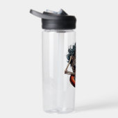 ロッカーシック遊スケルトン女性のギターアート ウォーターボトル (右面)