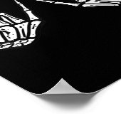 ロッカースケルトンのハンドロックオンコスチュームおもしろいハロー ポスター (角)