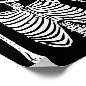 ロッカースケルトンロックハンドサインハロウィーンの衣装M ポスター (角)