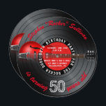 ロッカーデュデギターレコード50thバースデーパーティー 招待状<br><div class="desc">Rocker Dude Guitarとレトロな音楽をテーマにしたレコードアルバムのバースデーパーティ招待状は、あなたのお祝いのためにパーソナライズする。デザインもしサポートが必要な場合や、このデザインの配色を違う希望する場合は、info@oldrockerdude.comで連絡お問い合わせ下さい。</div>