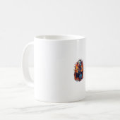 ロッカードラミングBernedoodleドッグドラマー コーヒーマグカップ (正面左)