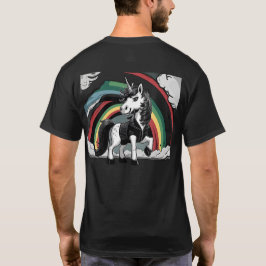 ロッカーバイブ付きヘビーメタル漫画ユニコーンおもしろい Tシャツ