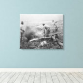 ロッカービル写真における水力金ゴールド採掘 キャンバスプリント (インサイチュ (ウッドフロア))