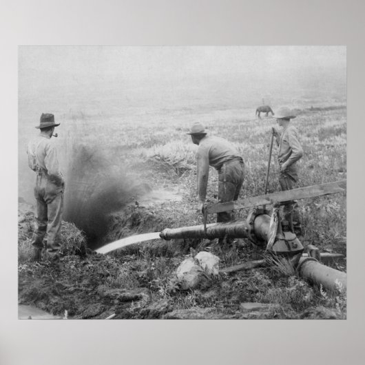 ロッカービル写真における水力金ゴールド採掘 ポスター (正面)