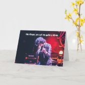 ロッカーリードシンガーの誕生日カード カード (黄色い花)