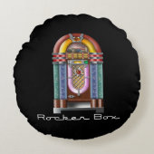 ロッカー箱のジュークボックスのレトロの石 ラウンドクッション (正面)