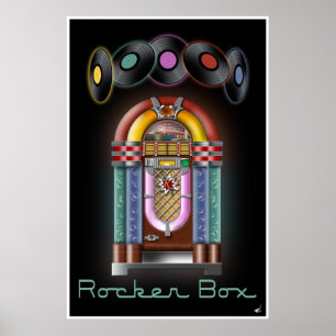 ロッカー箱のジュークボックスポスター ポスター