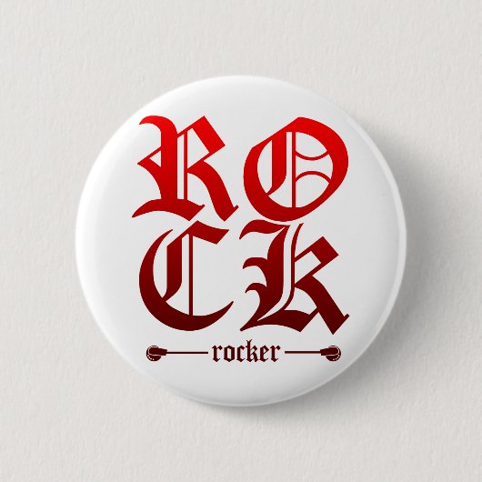 ロッカー- Emoの代わりとなるグランジな石のパンク場面 缶バッジ (正面)