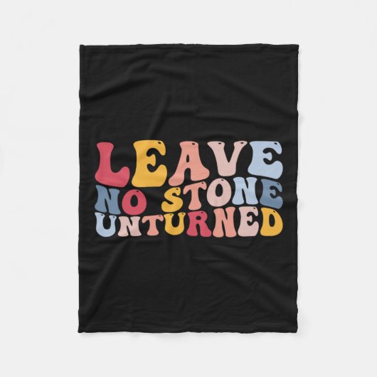 ロッキおもしろいング地質学離れ地質学No Ston フリースブランケット (正面)