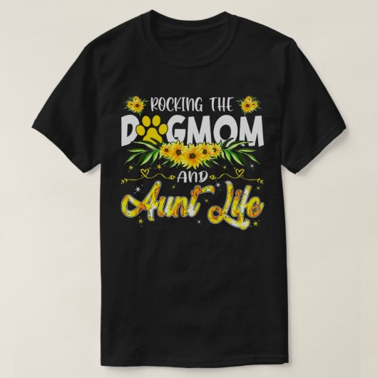 ロッキングと叔母の生活かわいい犬は母親を愛ダ Tシャツ (デザイン正面)