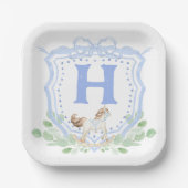 ロッキングウマクレストモノグラム ペーパープレート (正面)