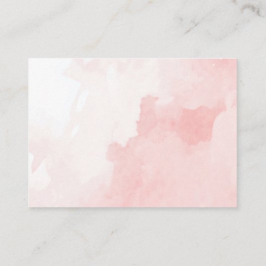 ロッキングウマピンクの女の子ベビシャワーブックリクエスト エンクロージャーカード (裏面)