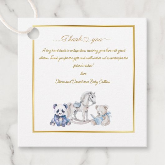 ロッキングカスタム馬付きベビーパンダ フェイバータグ (正面)