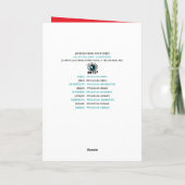 ロッキングクリスマス – アールデコラジパーソナライズされたオ(R) シーズンカード (裏面)