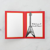 ロッキングクリスマス – アールデコラジパーソナライズされたオ(R) シーズンカード (内部)