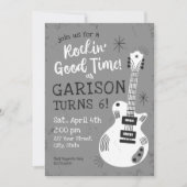 ロッキンググッドタイムロックスター誕生日招待状 招待状 (正面)