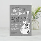 ロッキンググッドタイムロックスター誕生日招待状 招待状 (スタンド正面)