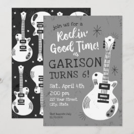 ロッキンググッドタイムロックスター誕生日招待状 招待状