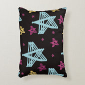 ロッキングスターピンクブルーブラック アクセントクッション (正面(垂直))