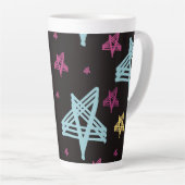 ロッキングスターピンクブルーブラック カフェラテマグ (右アングル)