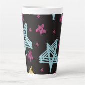 ロッキングスターピンクブルーブラック カフェラテマグ (正面)