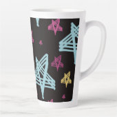 ロッキングスターピンクブルーブラック カフェラテマグ (右)