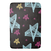 ロッキングスターピンクブルーブラック バスマット (正面縦)