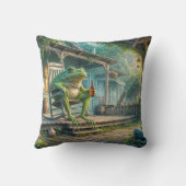 ロッキングチェアに座っているカエル クッション (裏面)