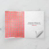 ロッキングチェアのラグドールとテディベア カード (内部)