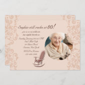 ロッキングチェアの写真の招待状 招待状 (正面/裏面)