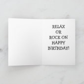 ロッキングチェア又はロックンロール誕生日願い カード (内部)