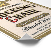 ロッキングチェア配合ウイスキーヴィンテージカバーAd ポスター (角)