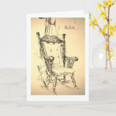 ロッキングチェア ! カード (黄色い花)